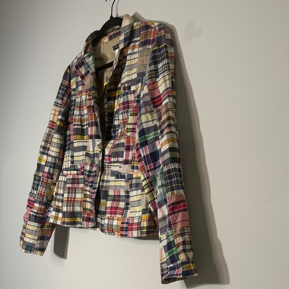 J. Crew Multicolor Plaid Women's Blazer - Picture 3 of 8